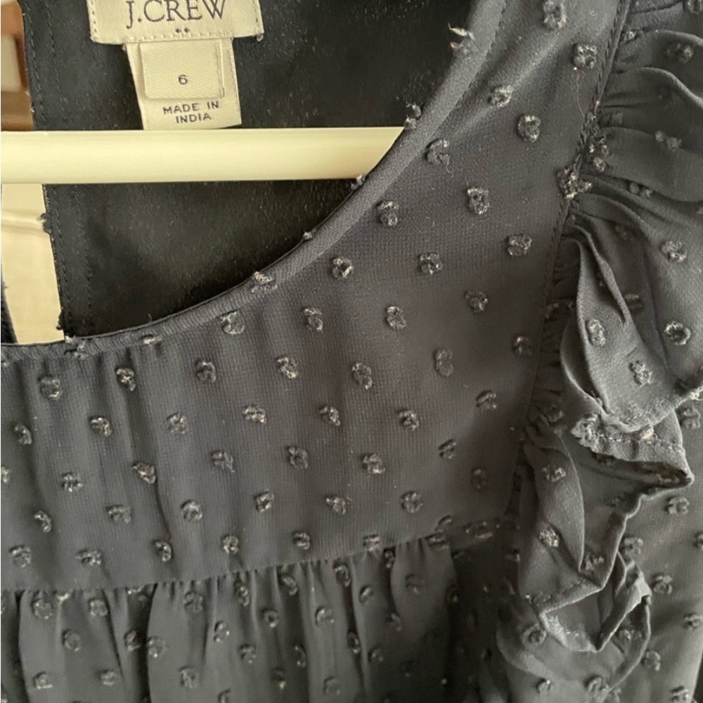 J. Crew Navy blue Swiss dot blouse - Picture 3 of 7